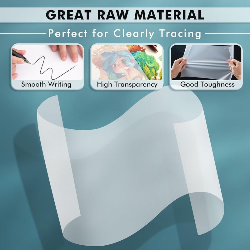 KOALA PAPER Koala Premium Tracing Paper 8.5x11 inch Transparent Tracing Paper 38lb/60gsm Translucent for Sewing Patterns Trace Sketch Architectural Drafting - Image 4